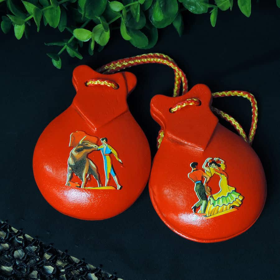 red wood castanets