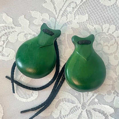 Green kids castanets