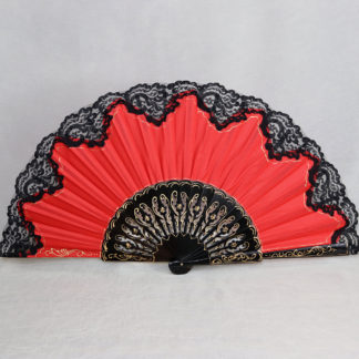 carved painted pericon fan