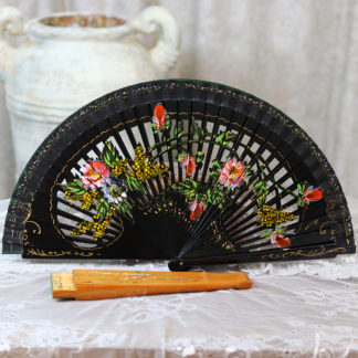 Painted carved fan