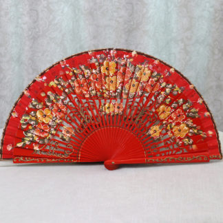 Spanish painted carved fan
