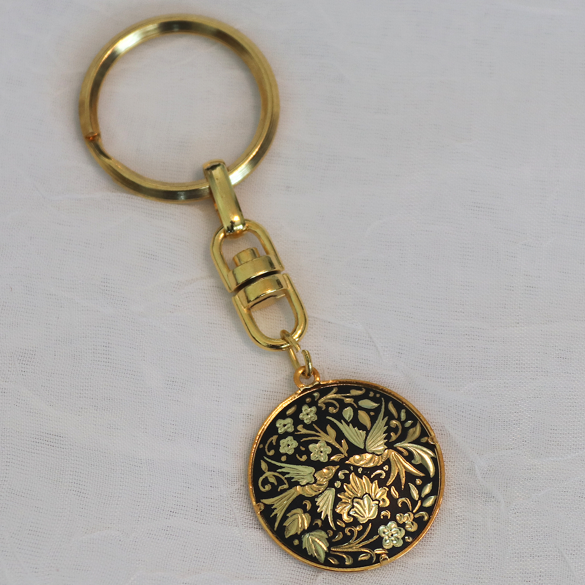 round damasquino key chain