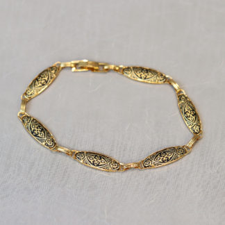 damascene oval link bracelet