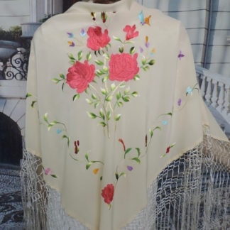 embroidered silk shawl