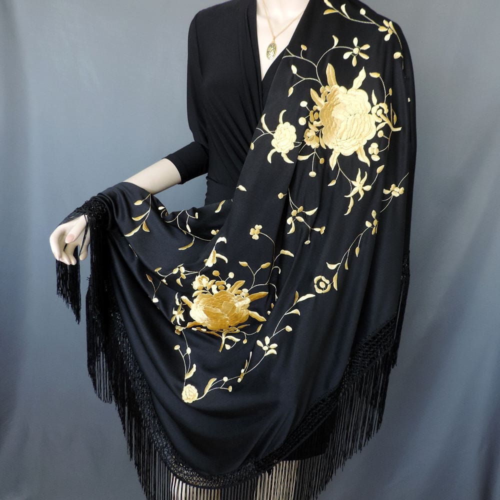 embroidered manton shawl