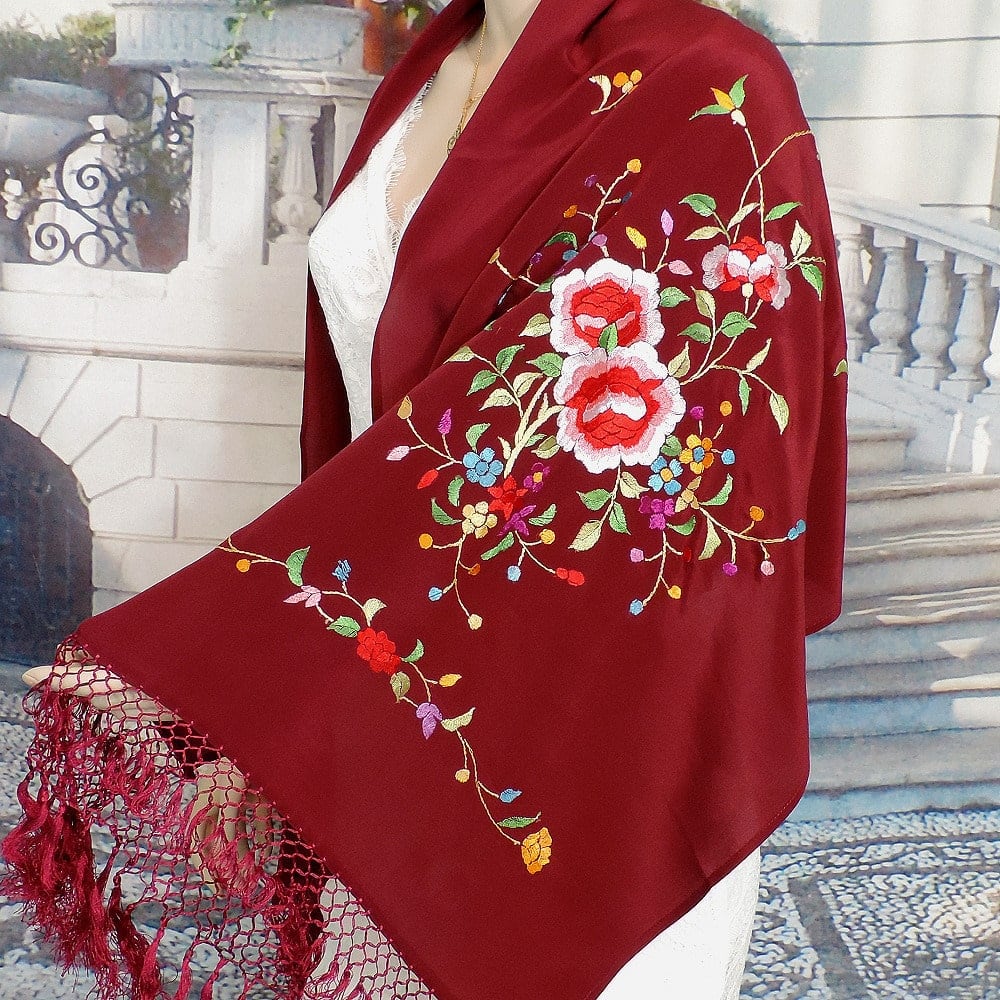 rectangular silk shawl